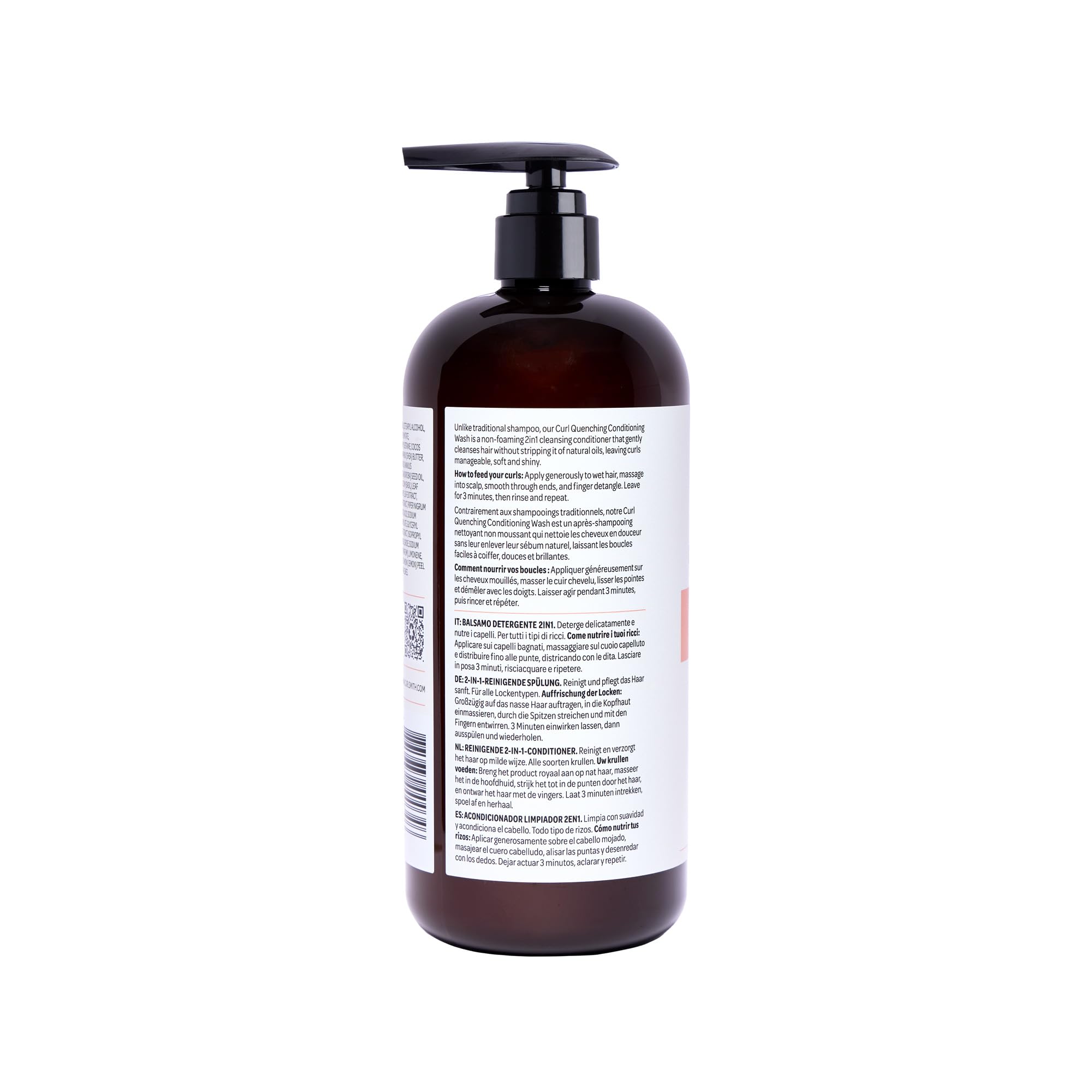 Curlsmith conditioning-wash-rinse emphasizes dual action for cleansing and moisturizing
