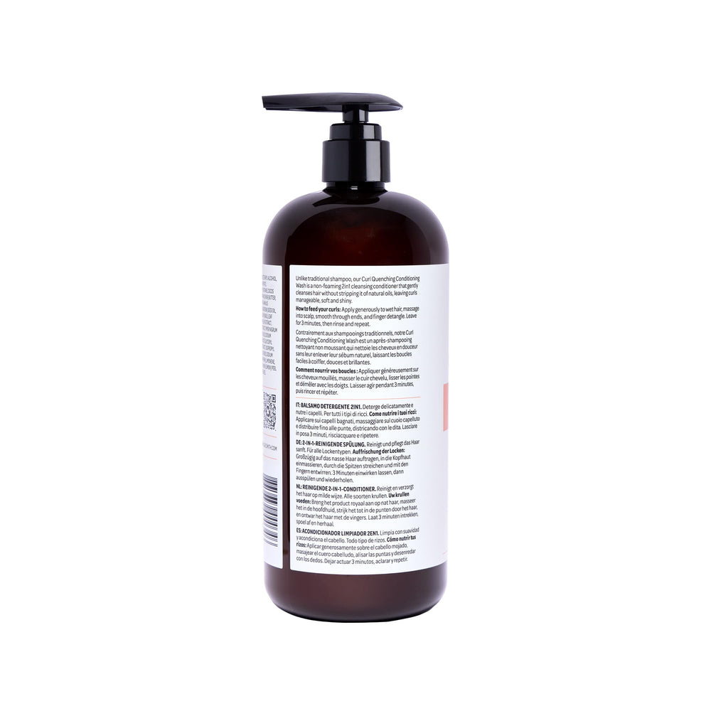 Curlsmith conditioning-wash-rinse emphasizes dual action for cleansing and moisturizing
