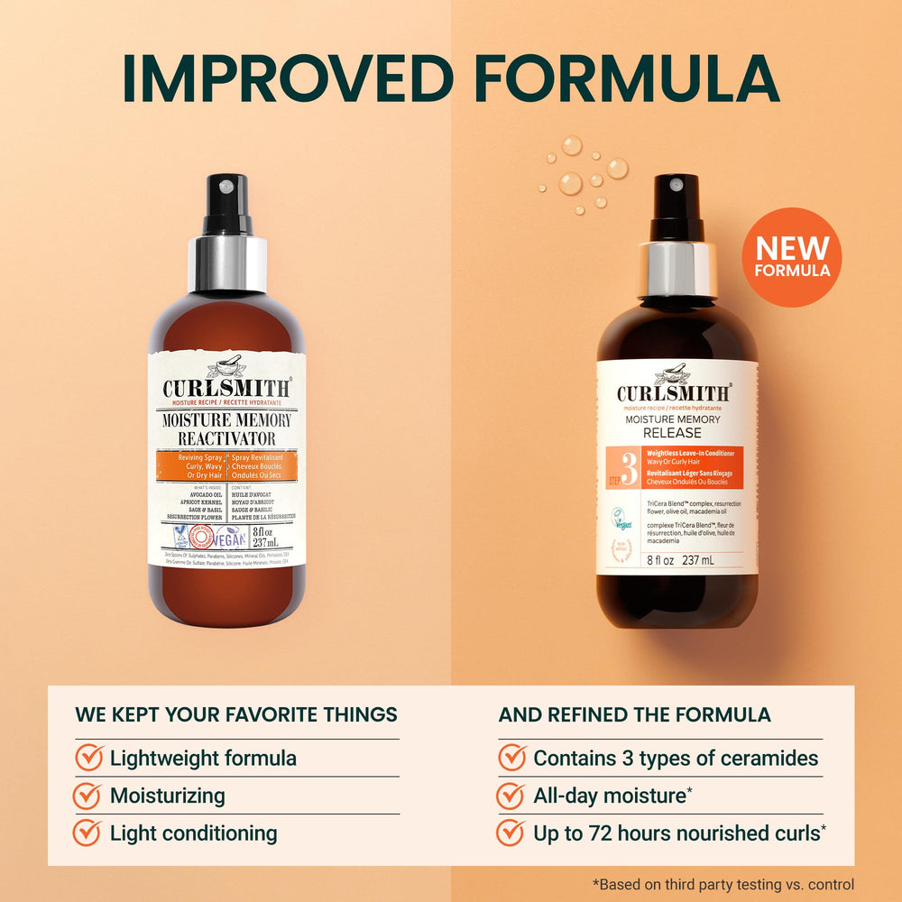 CurlSmith curls appear soft and bouncy after using the spray.