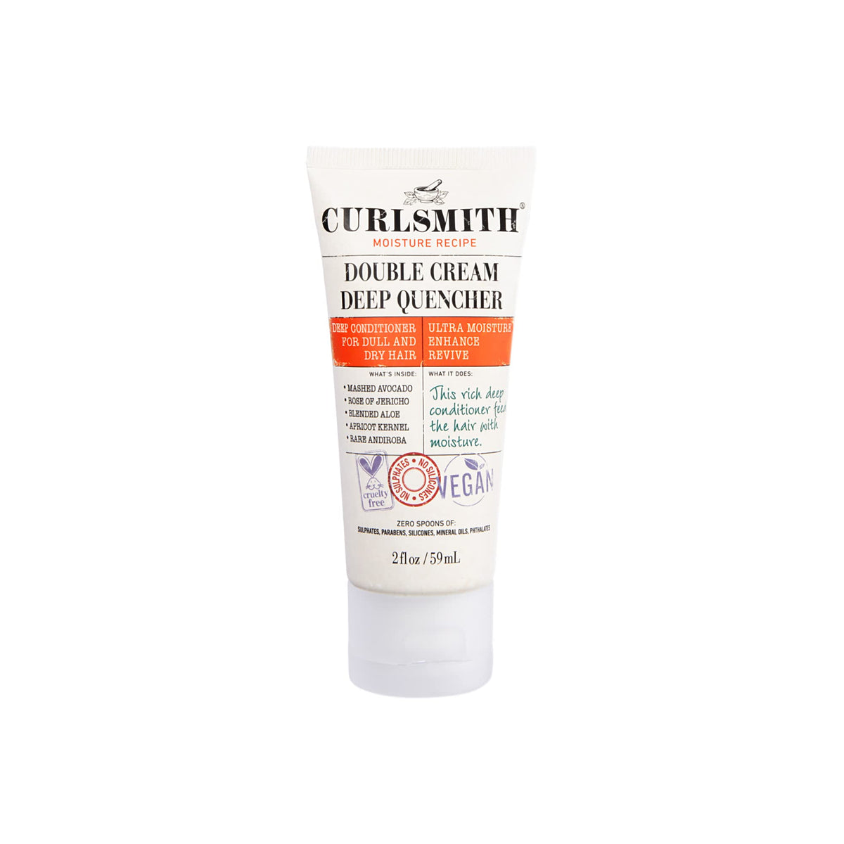 CURLSMITH Doble Crema: textura mantequilla para hidratación profunda del cabello seco.