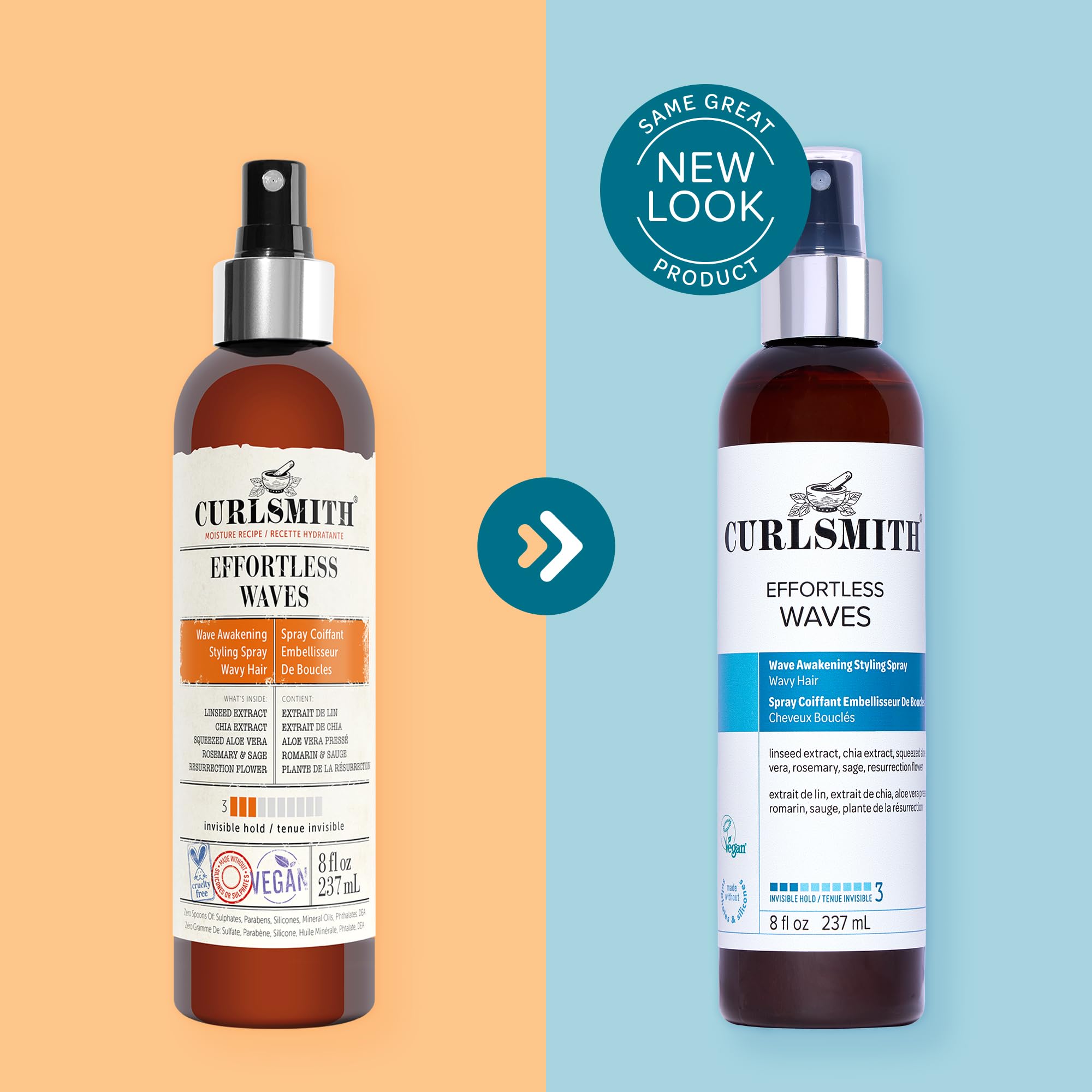CurlSmith Effortless Waves Spray diffusing for a soft, natural finish.