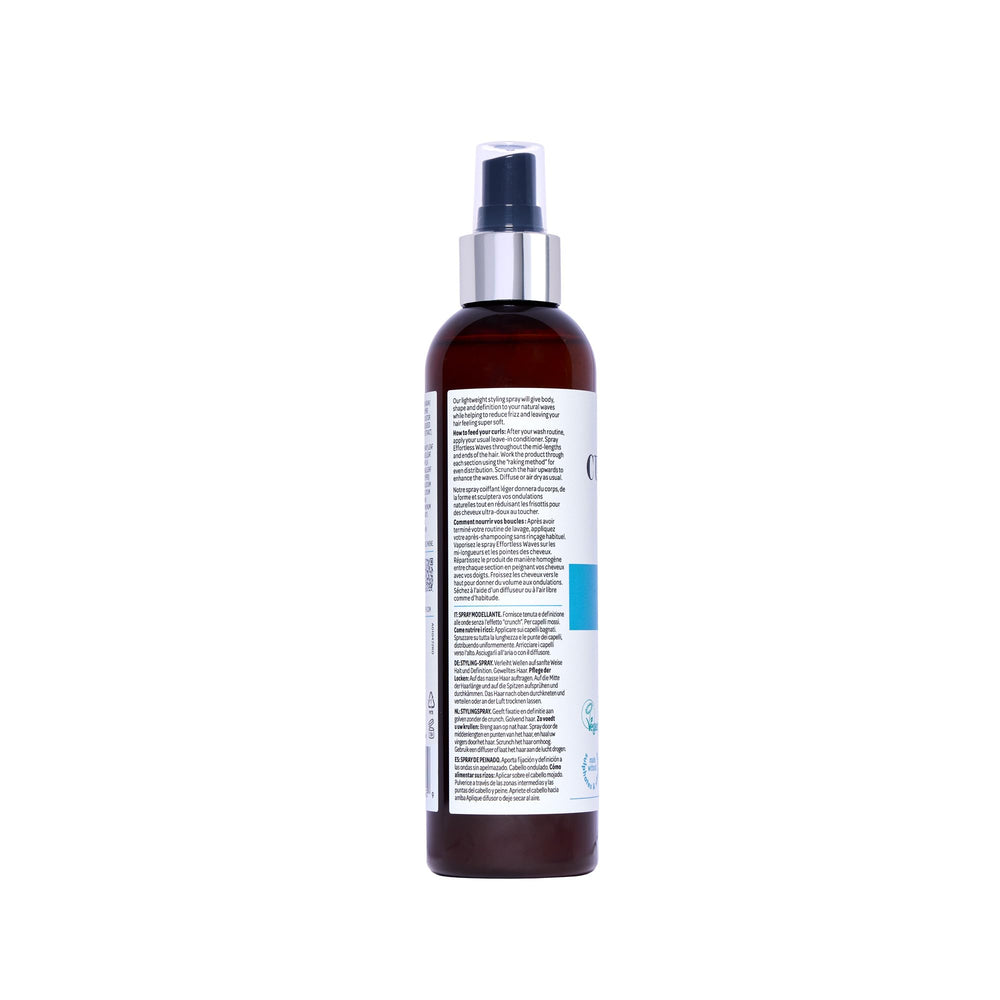 CurlSmith Effortless Waves Spray packaging on shelf.