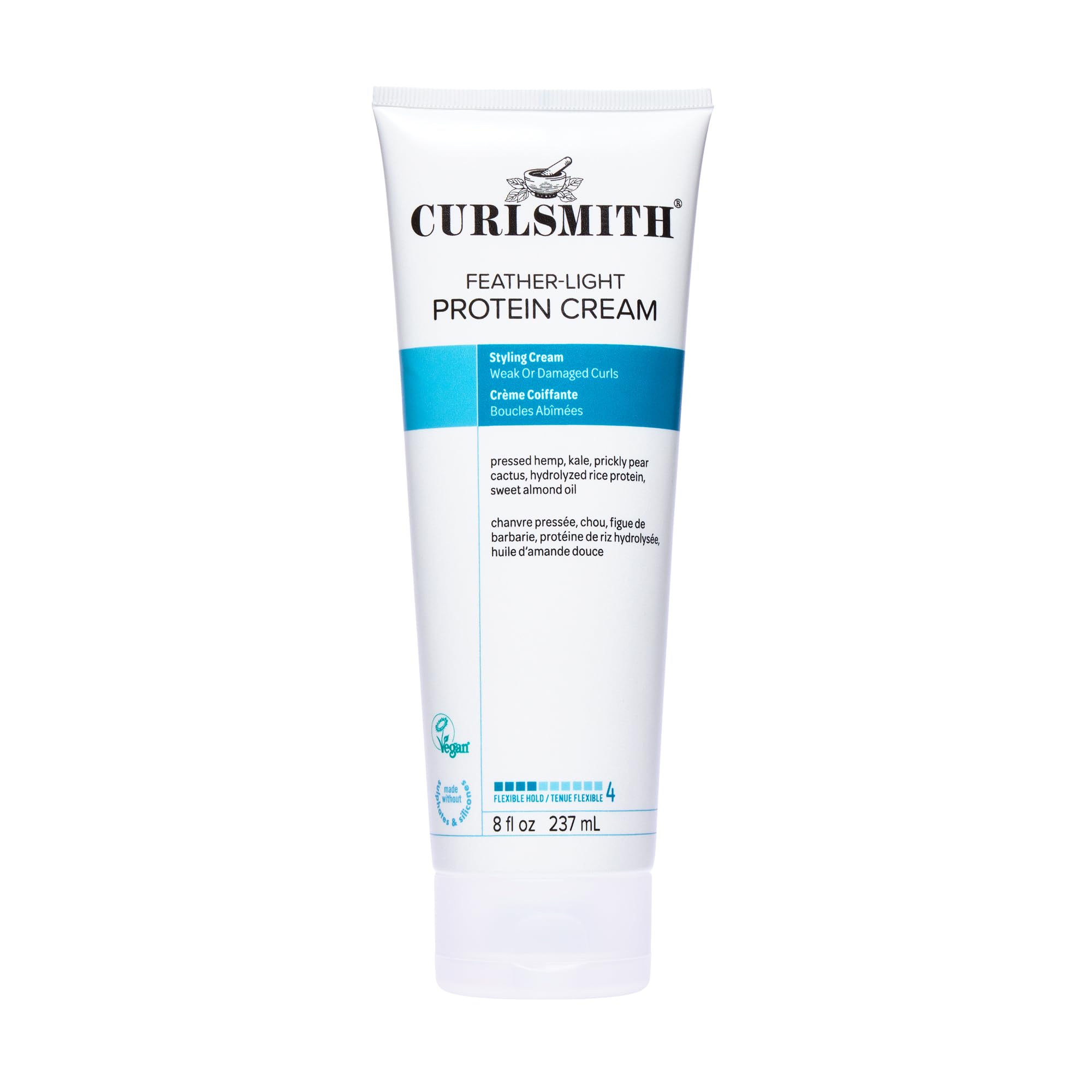 CURLSMITH Feather Light Protein Cream bottle for lightweight curl styling.