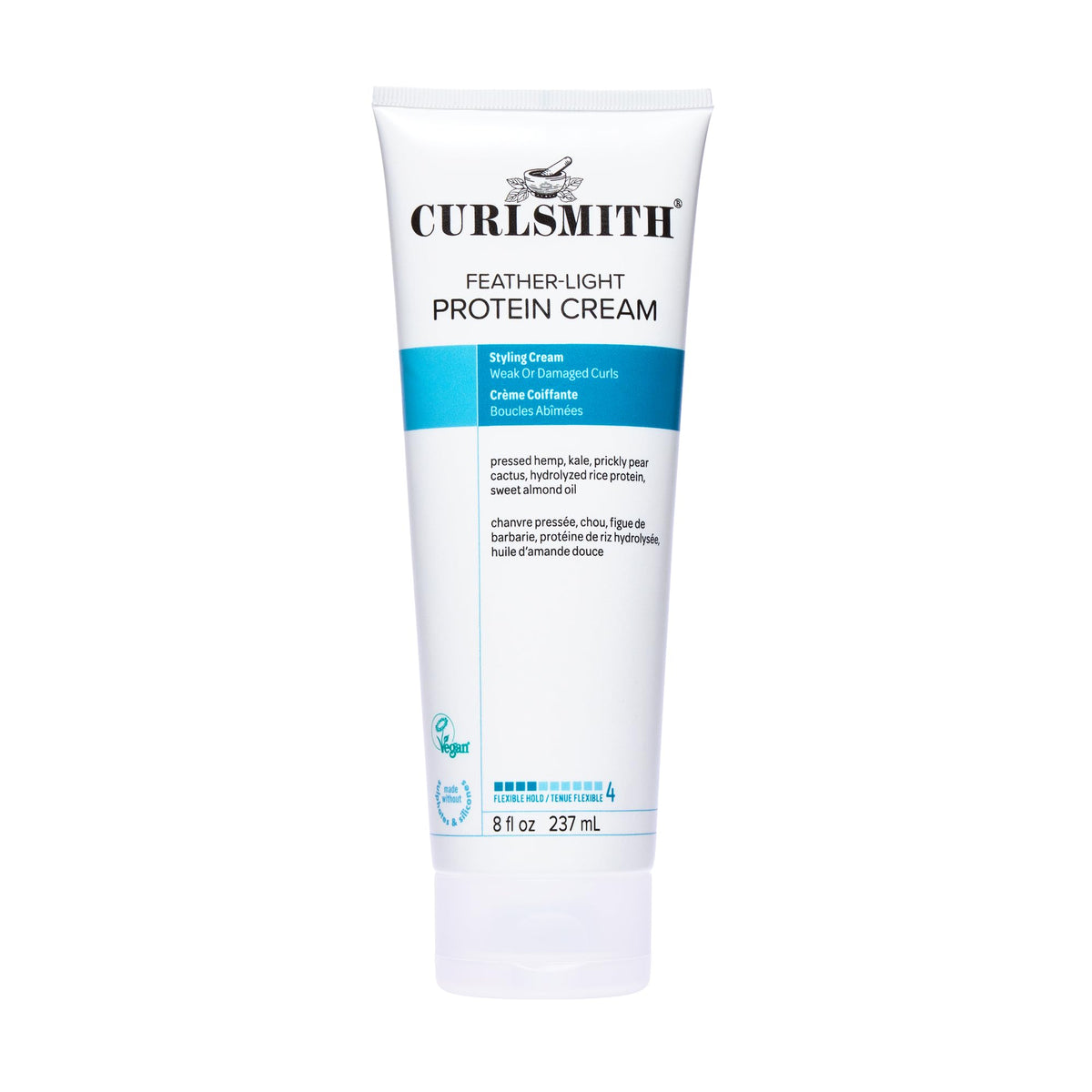 CURLSMITH Feather Light Protein Cream bottle for lightweight curl styling.