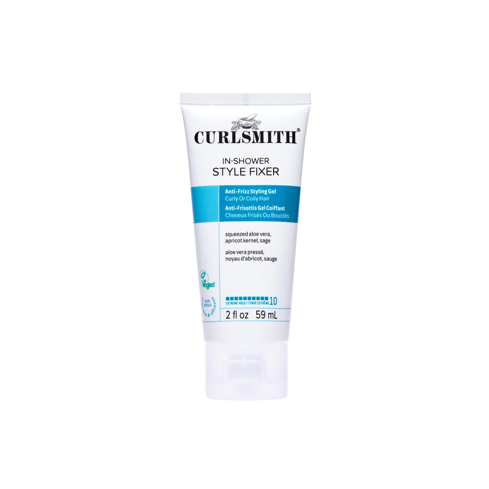 Curlsmith fijador de estilo en ducha, bote, para rizos definidos y húmedos.