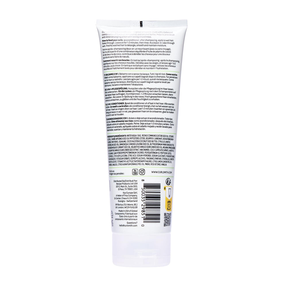 CURLSMITH Frizz Control Duo vegan cruelty-free label visible.