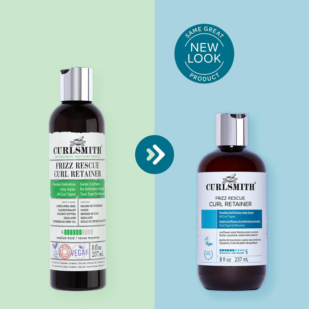 CurlSmith Frizz Rescue 72hrs frizz control image shows long-lasting manageability