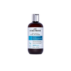 CurlSmith Frizz Rescue bottle pour demonstrates easy application for frizz-prone curls