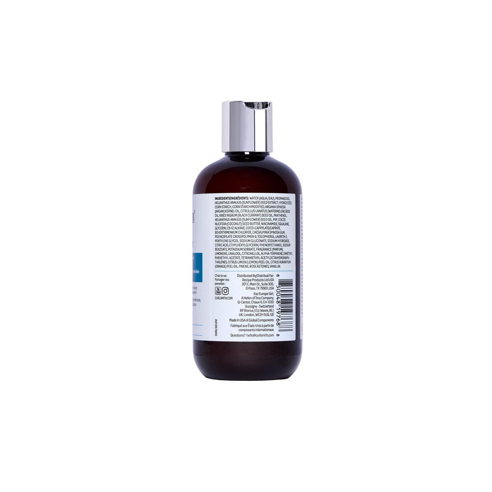 CurlSmith Frizz Rescue color-safe badge communicates safety for color-treated hair