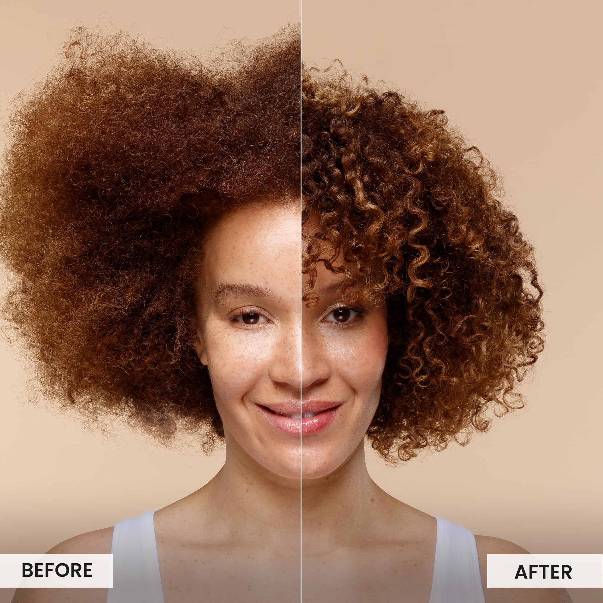 CurlSmith Frizz Rescue invisible coat layer on hair reduces water absorption and frizz