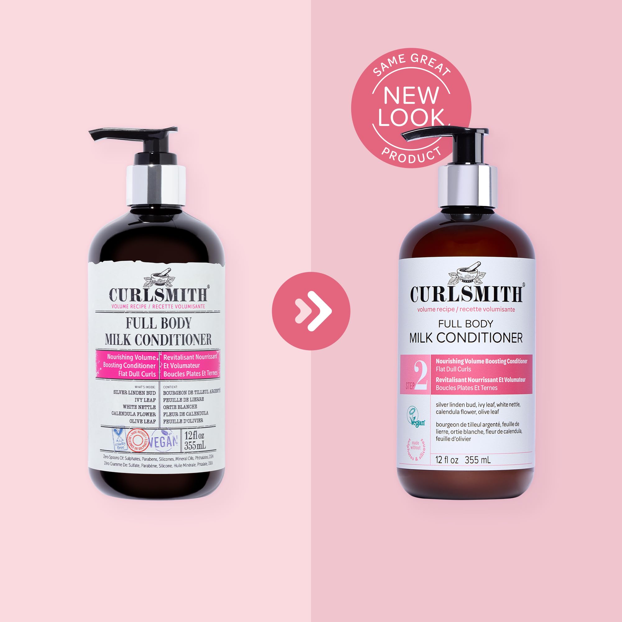 Curlsmith Full Body Conditioner on hair after use indicating nourished, bouncy curls.