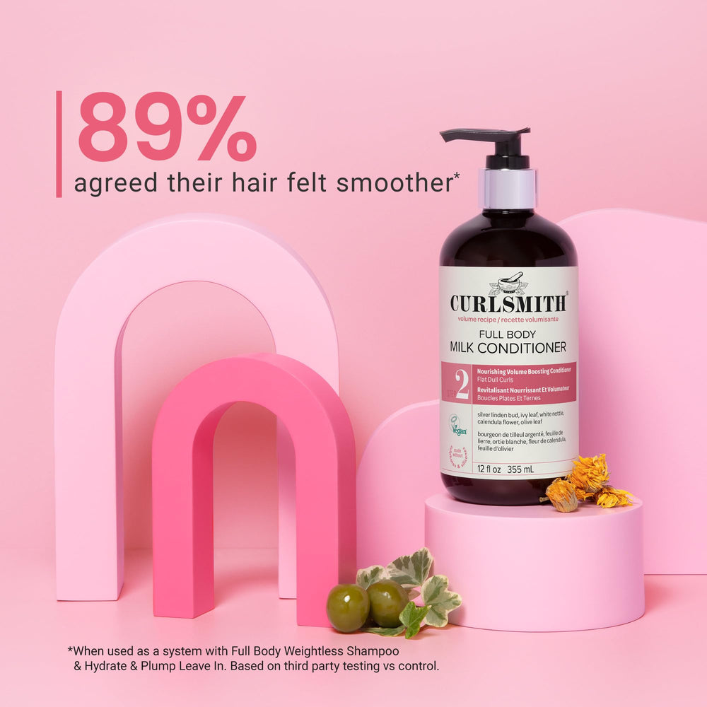 Curlsmith Full Body Conditioner packaging close-up with clean branding.