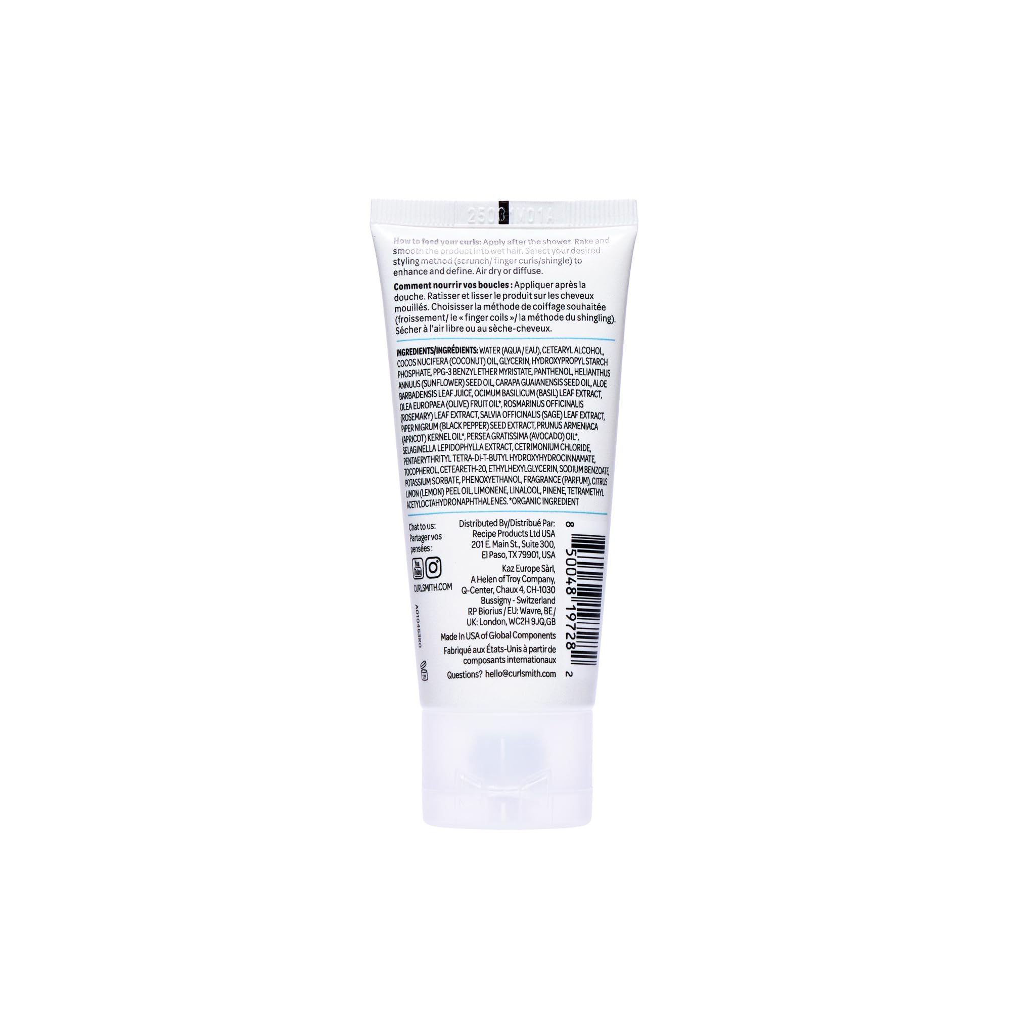 CURLSMITH Hold Me Softly Style Balm cabello hidratado con brillo suave.