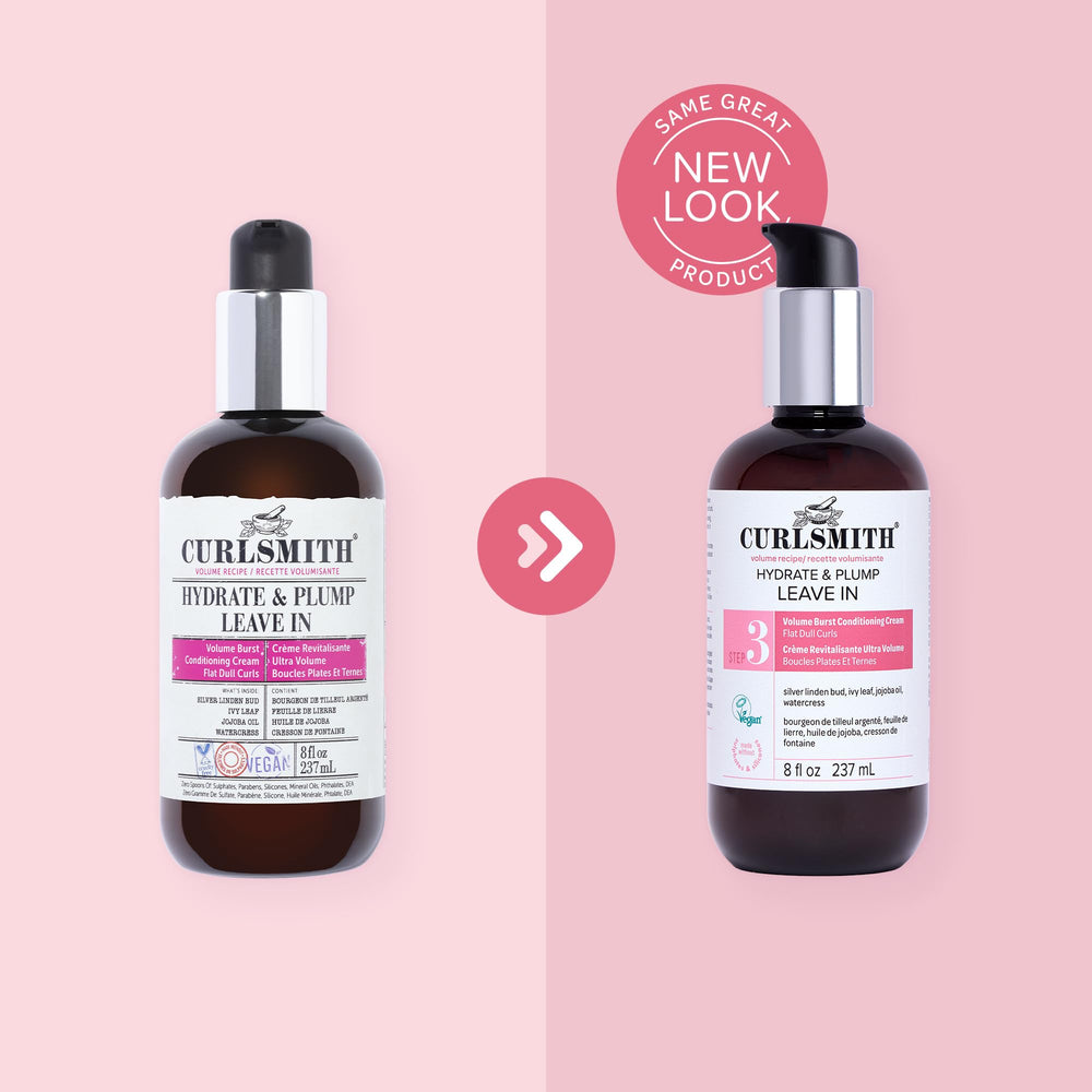 CURLSMITH Hydrate & Plump Leave-In with Jojoba Oil for smooth moisture