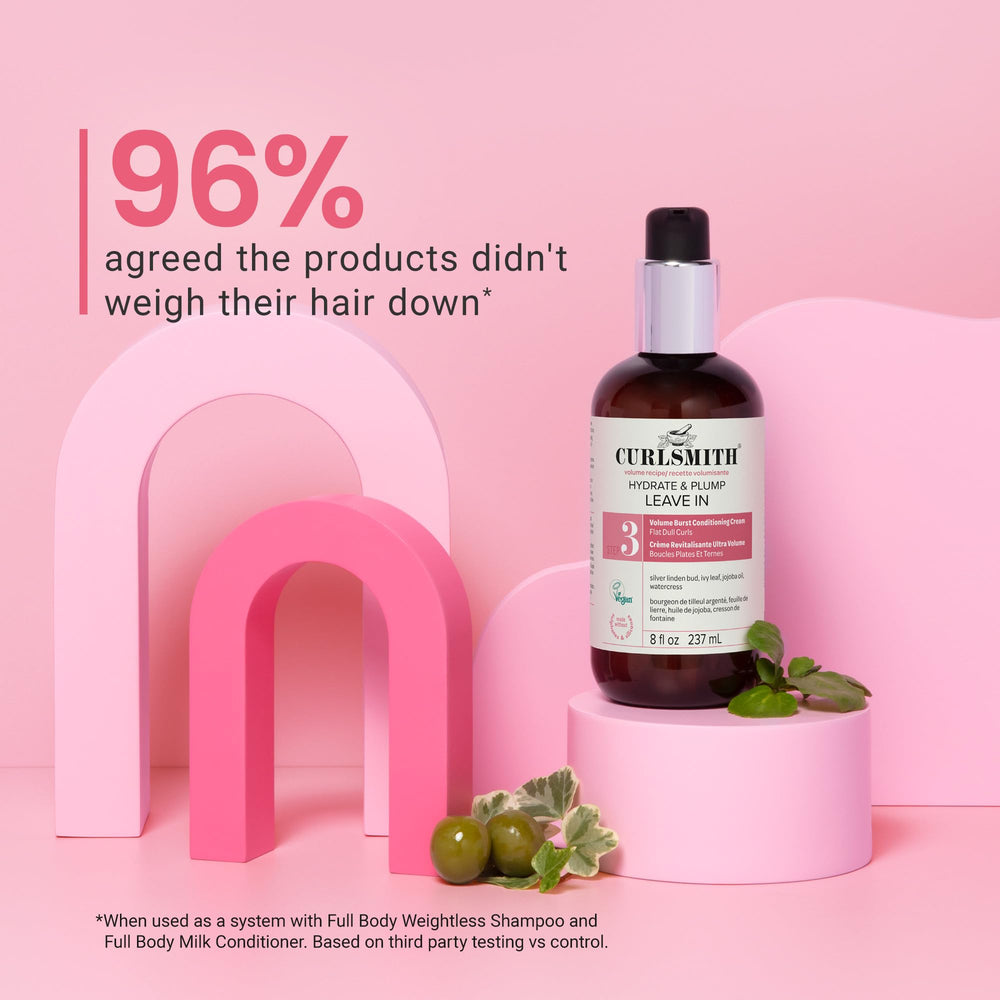 Olive stem cell extract in CURLSMITH Leave-In supports cortex nourishment