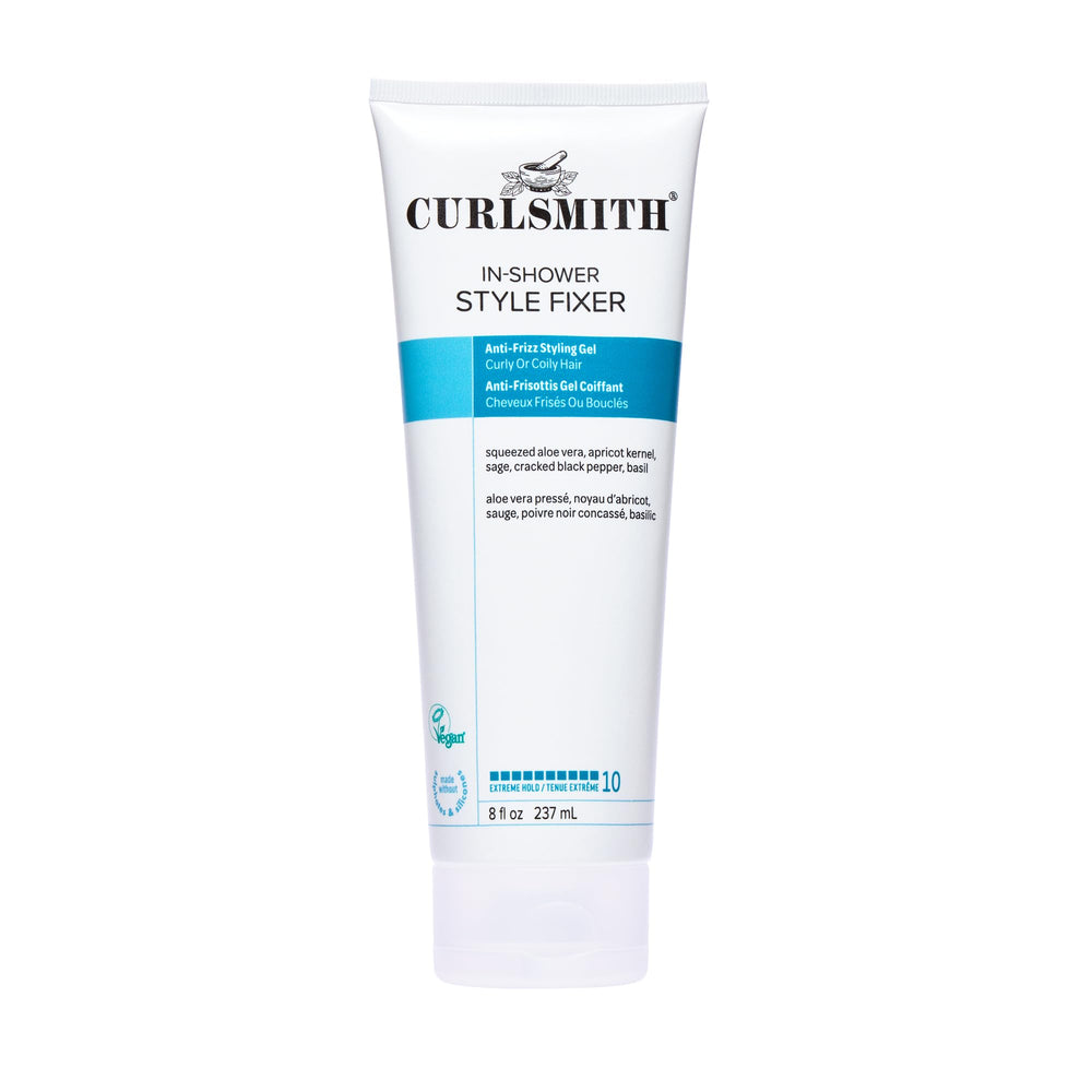 CurlSmith In-Shower Style Fixer applied to wet hair for ultra-defined curls