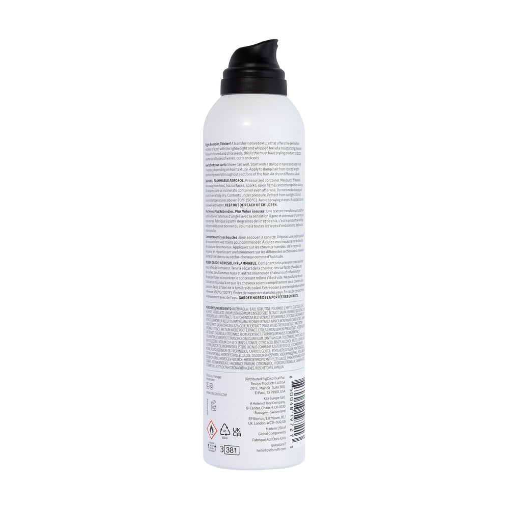 CURLSMITH Invincible Volume Mousse cruelty-free product with safe, ethical styling.