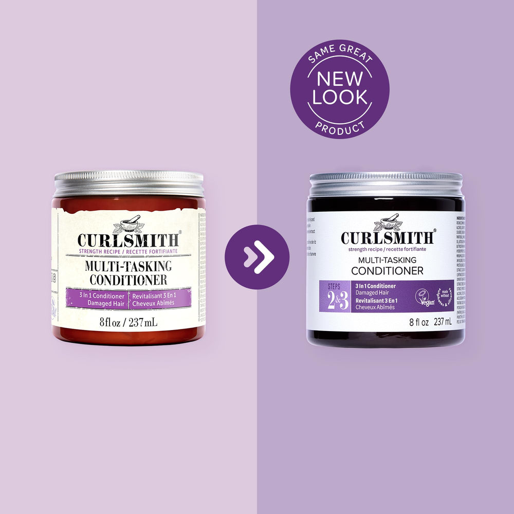Proteína Curlsmith para rizos; fortalecimiento ligero y manejo suave.