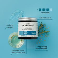CurlSmith Soufflé applied to curls for smooth glide and even distribution.