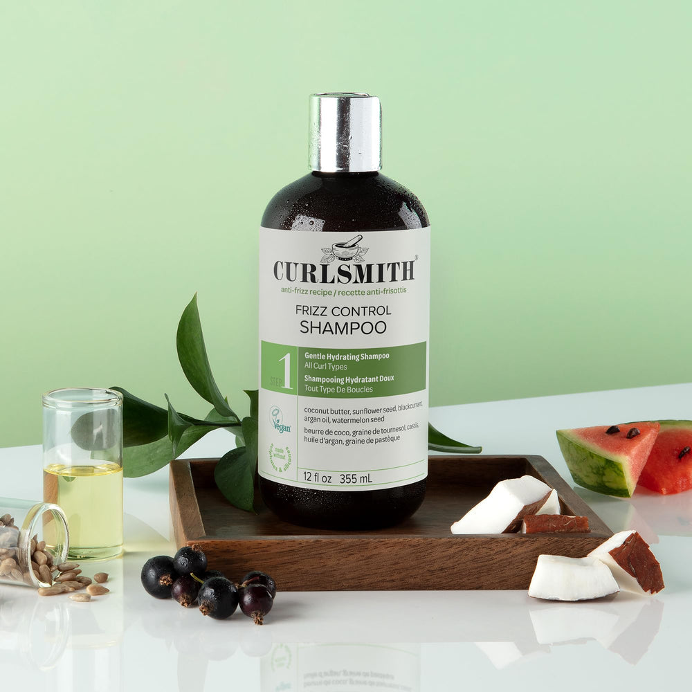 Vegan Cruelty-Free badge on CURLSMITH packaging reinforces brand values.