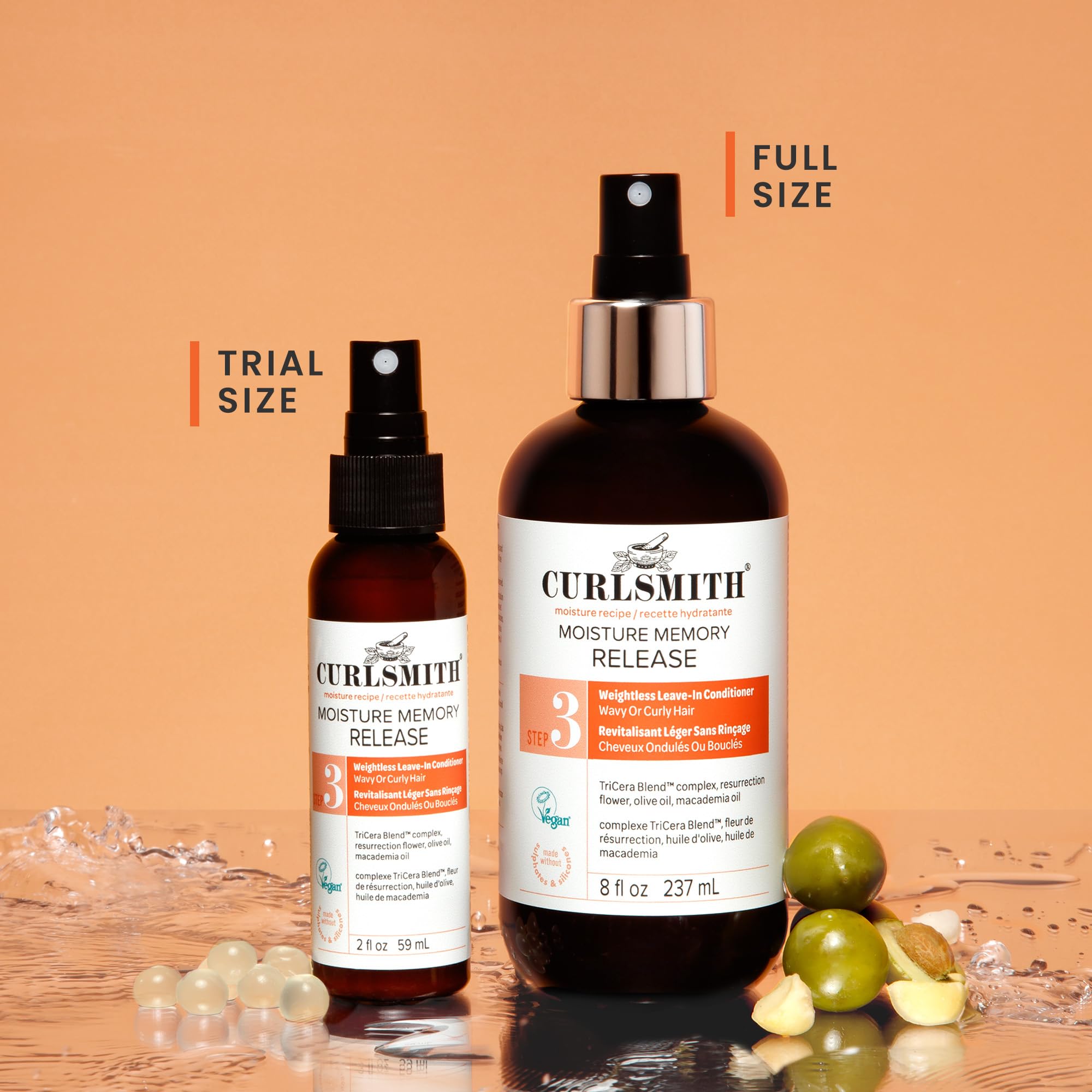 CurlSmith vegan and cruelty-free certification label on packaging.