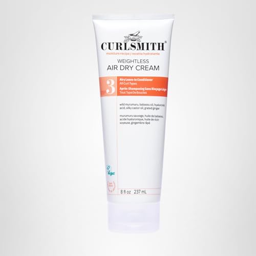 CURLSMITH Weightless Air Dry Cream finished look on air-dried curls