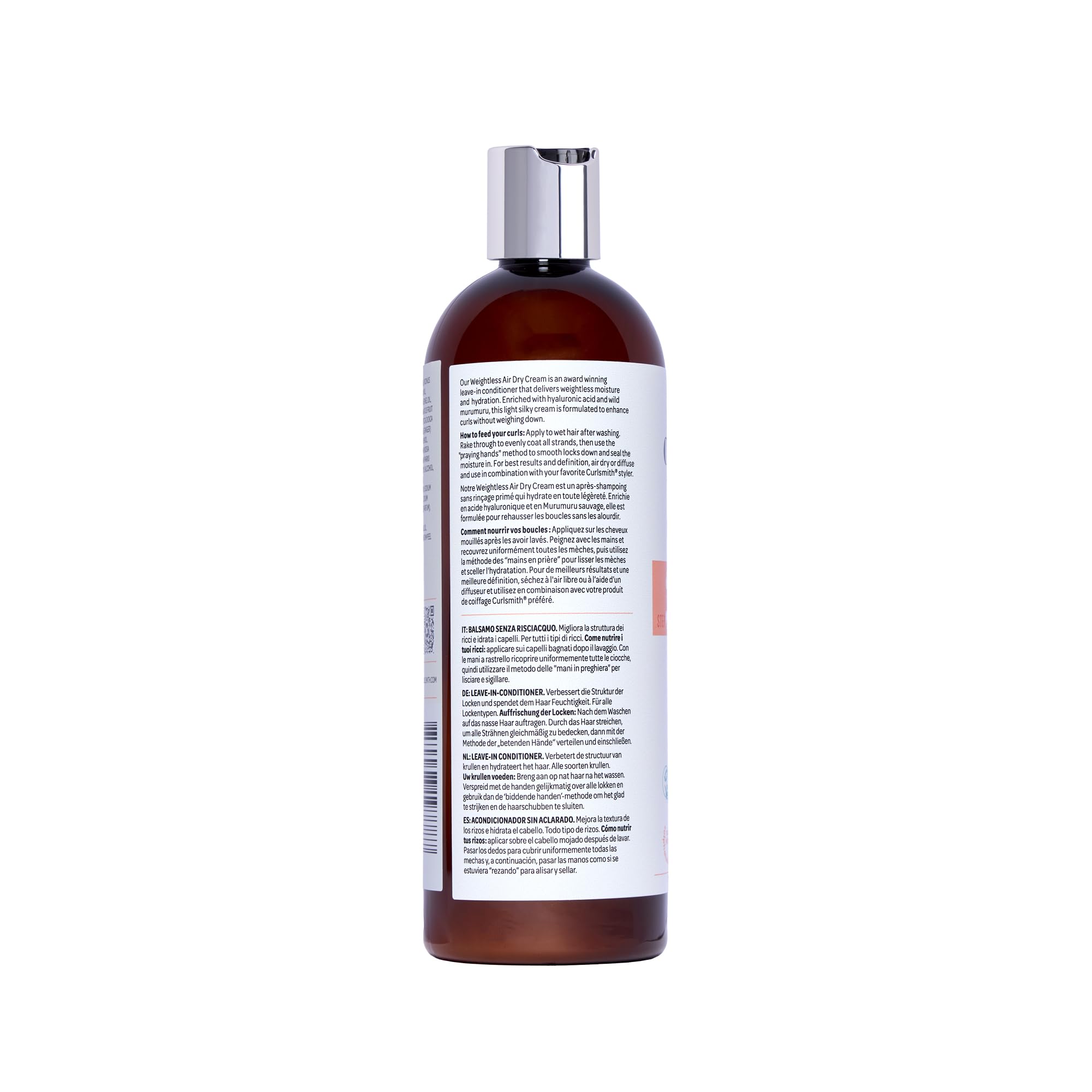 Curlsmith Weightless Air Dry Cream final look shows no residue.