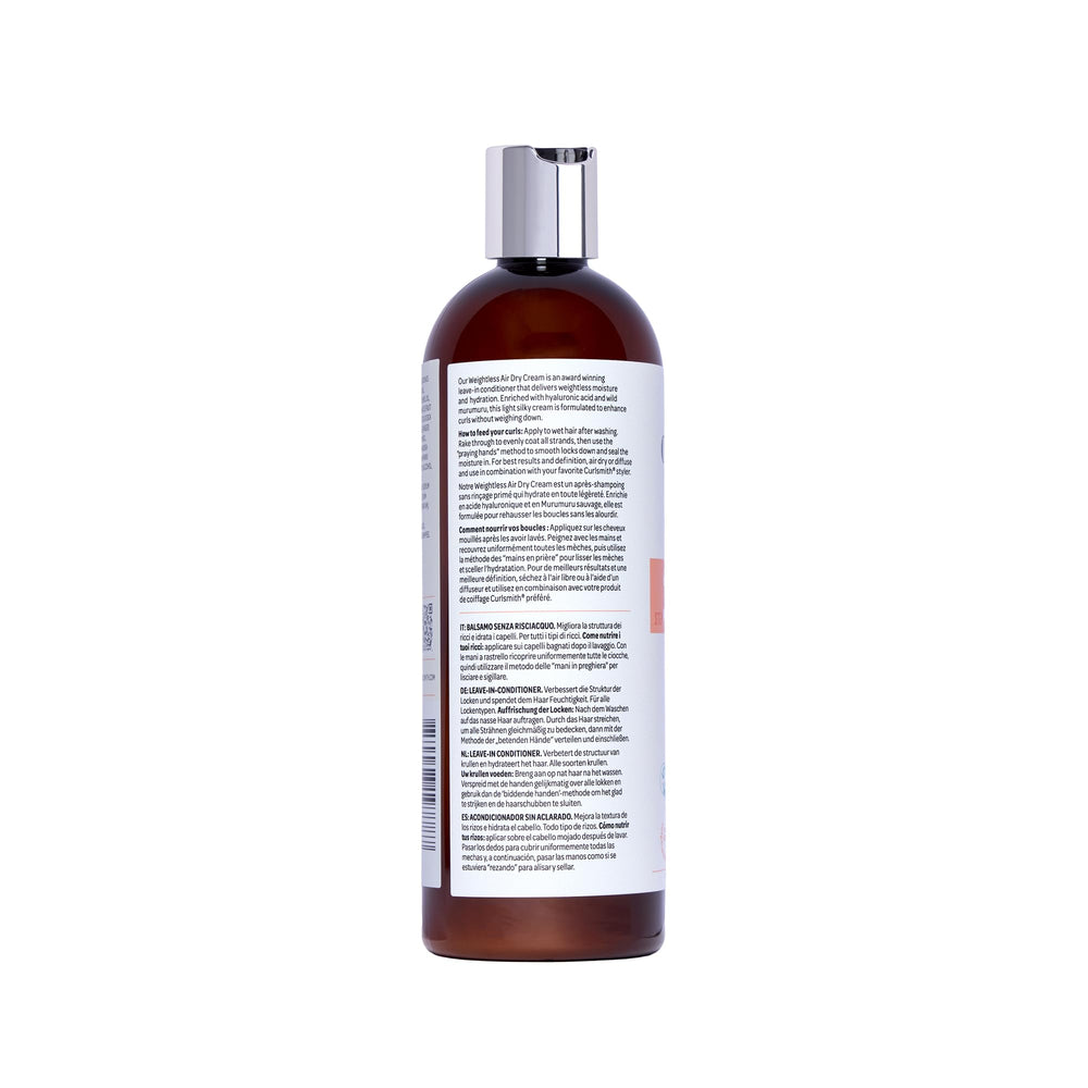 Curlsmith Weightless Air Dry Cream final look shows no residue.