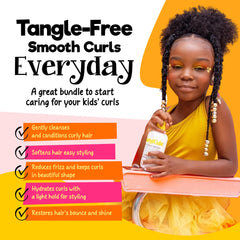 CurlyKids Detangle Conditioner tube delivers deep moisture for dry curls.