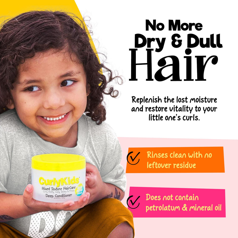 CurlyKids suavidad visible, cabello rizado más manejable tras cada uso.