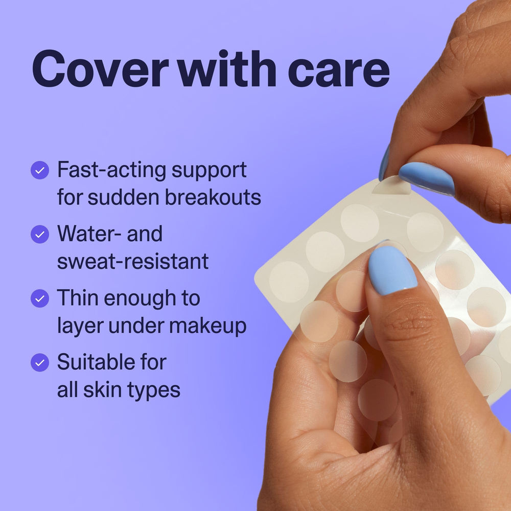 Closeup of Curology gel moisturizer texture being absorbed into skin.