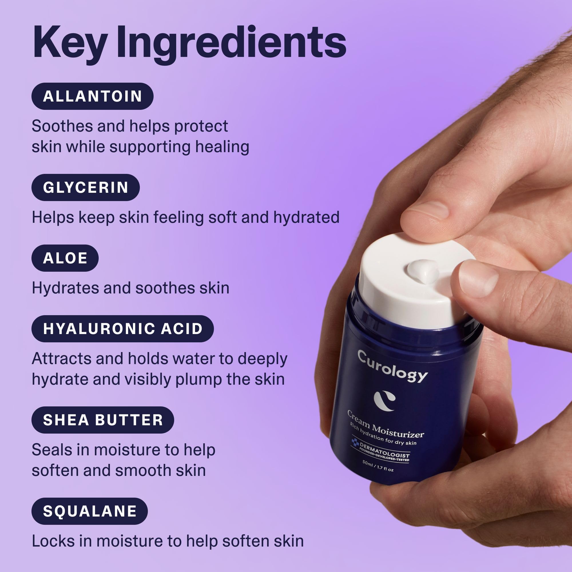 Curology crema hidratante envase de 50 ml práctico para uso diario