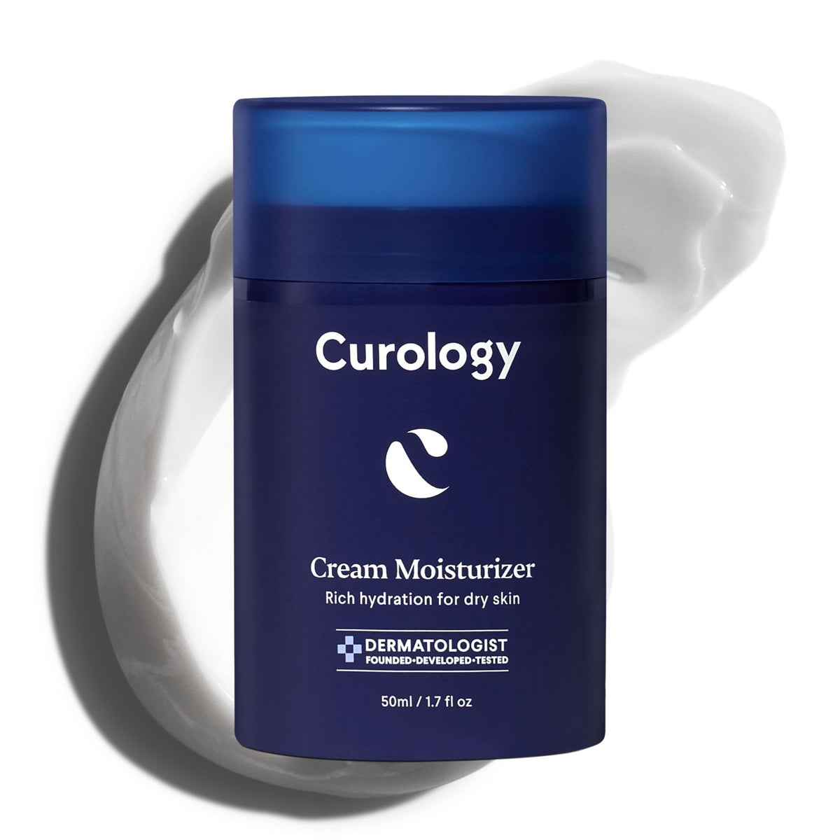 Curology crema hidratante textura cremosa para piel suave e hidratada