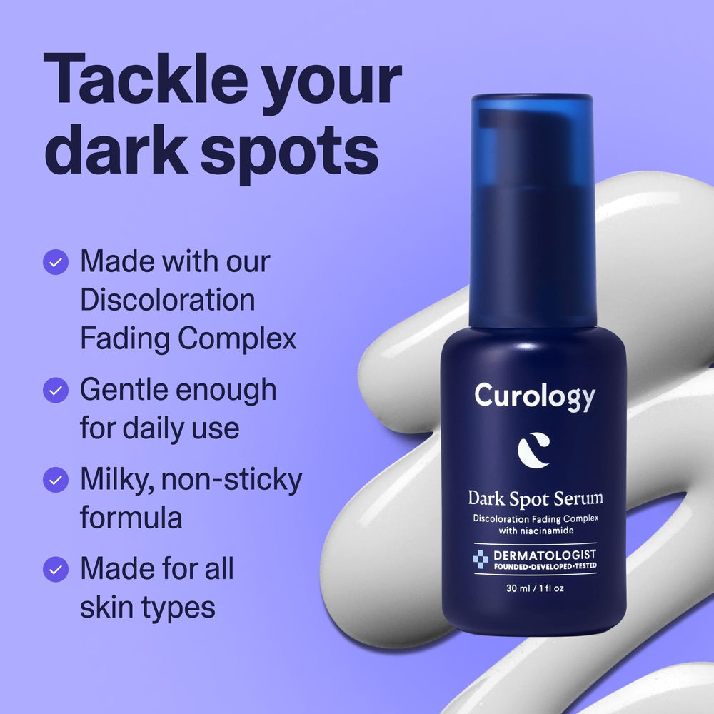 Curology Serum, aplicación diaria, piel más uniforme con el tiempo.