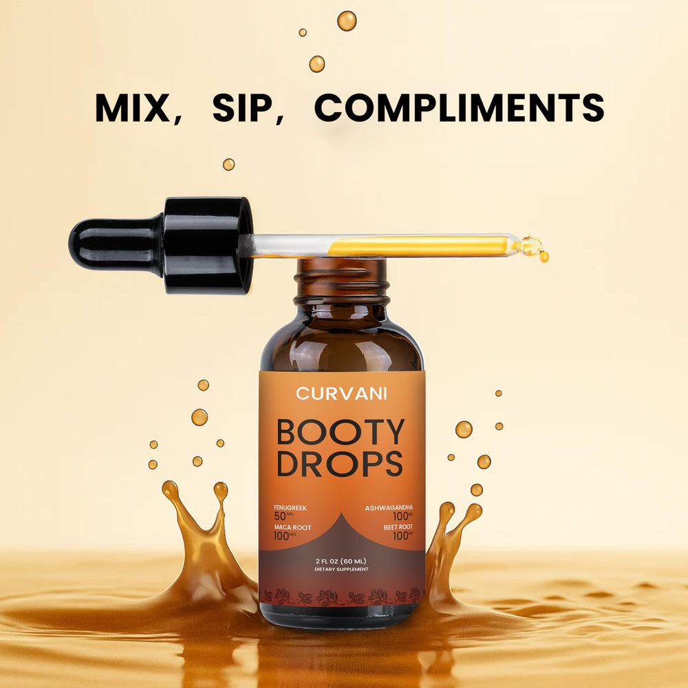 Curvani Booty Drops: dosis precisa con gota para uso diario.