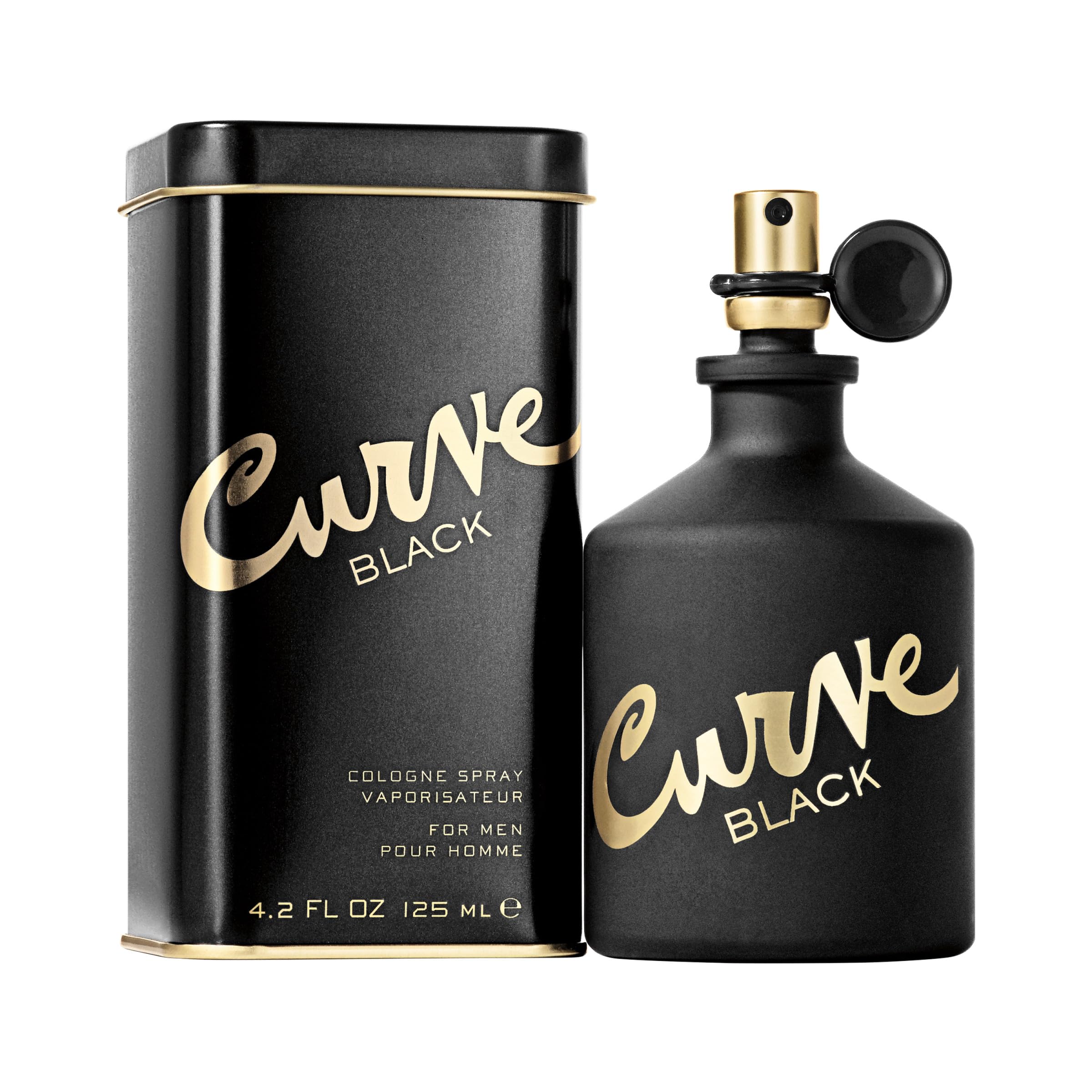 Curve Black bottle front view shows bold masculine design