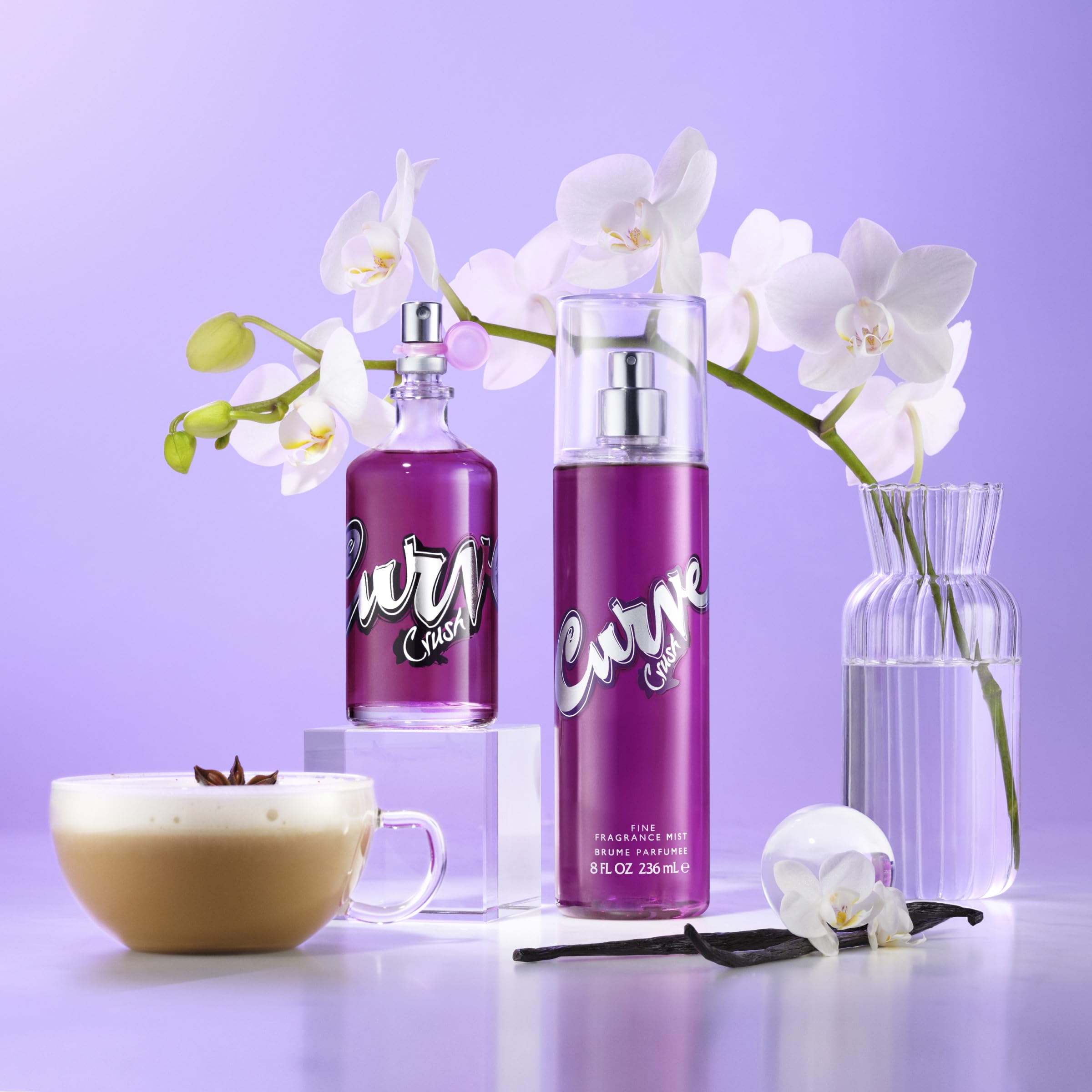 Curve Crush fragrance mist spray action in motion