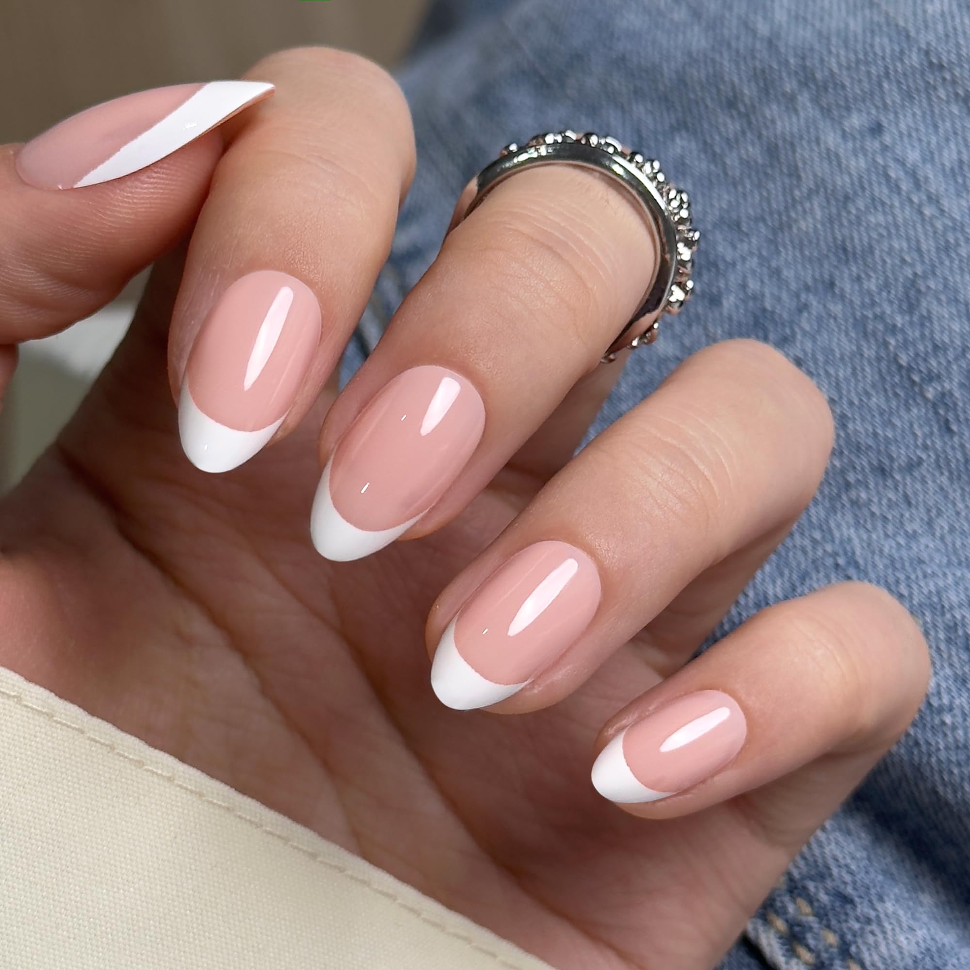 CurvLife acabado gel brillante con frances para ocasión especial