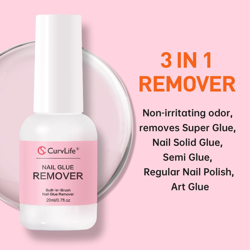 Curvlife cuticle pusher tool with dual ends for prep and cleanup.