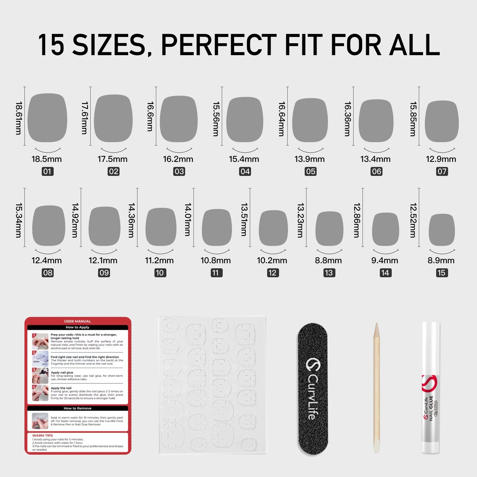 CurvLife estuche portátil con herramientas para manicura diaria