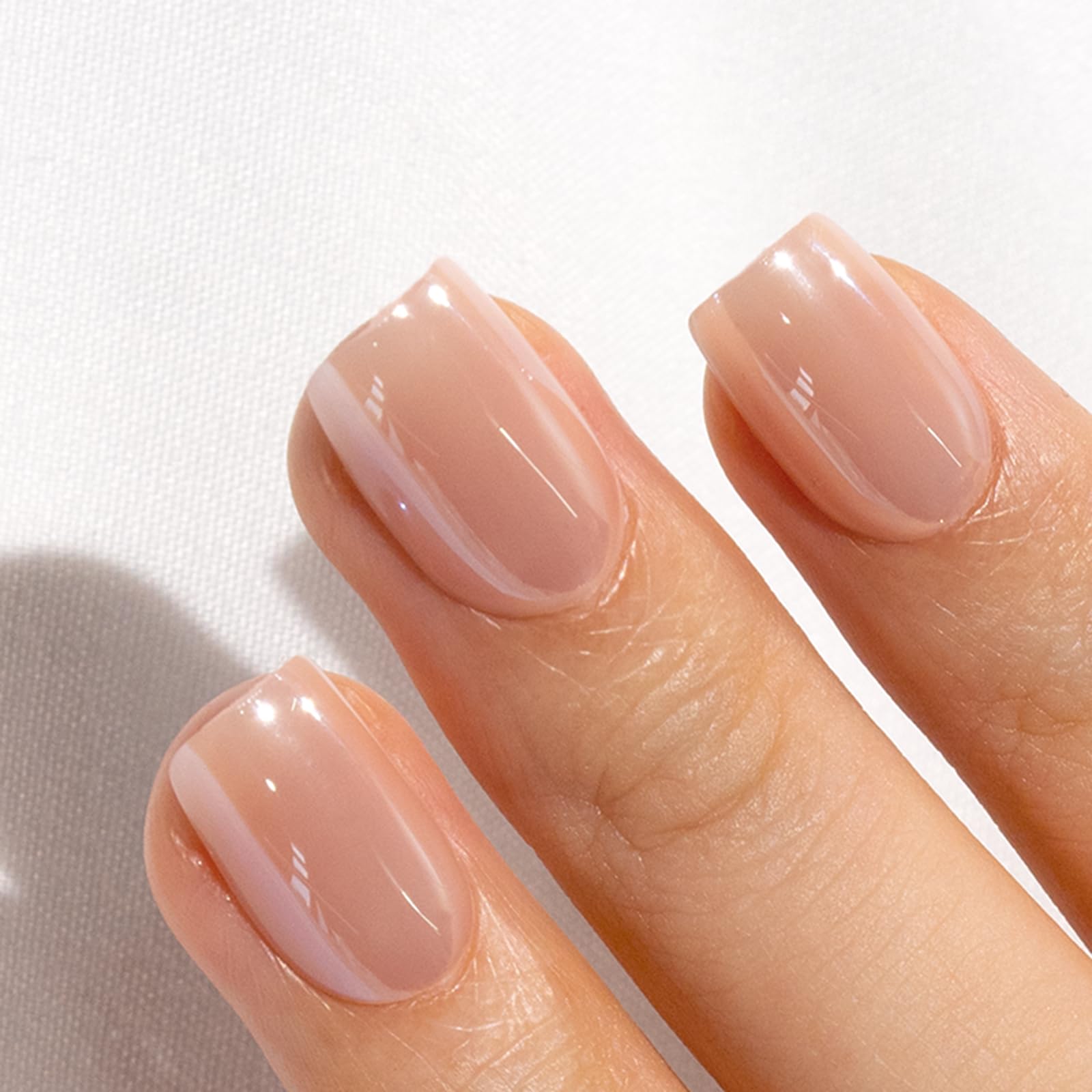 CurvLife diseño francés en gel con brillo tipo salón