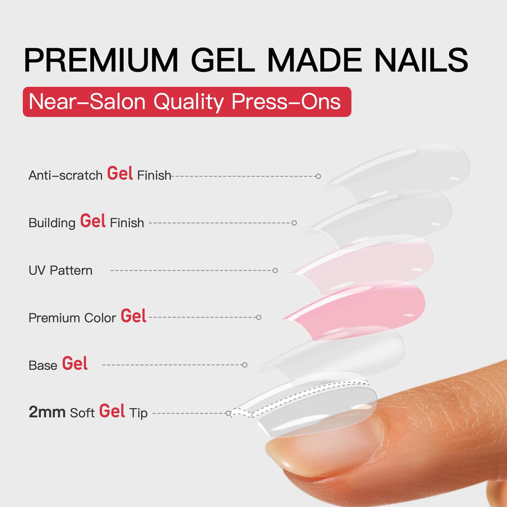 CurvLife kit completo de uñas: 30 uñas y herramientas incluidas