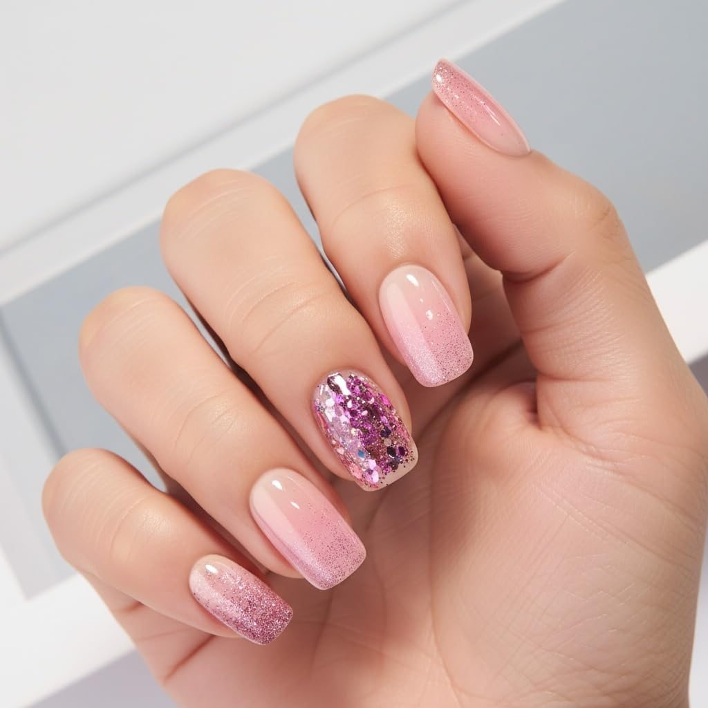 Curvlife kit uñas 32 piezas, ajuste personalizado y fácil de aplicar.