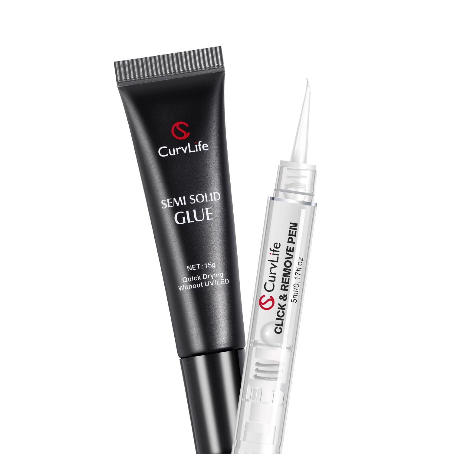 Curvlife gel de uñas 15g para fijación rápida y duradera.