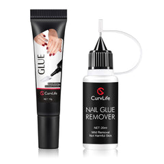 CurvLife pegamento semi sólido 10g para unión duradera de uñas postizas