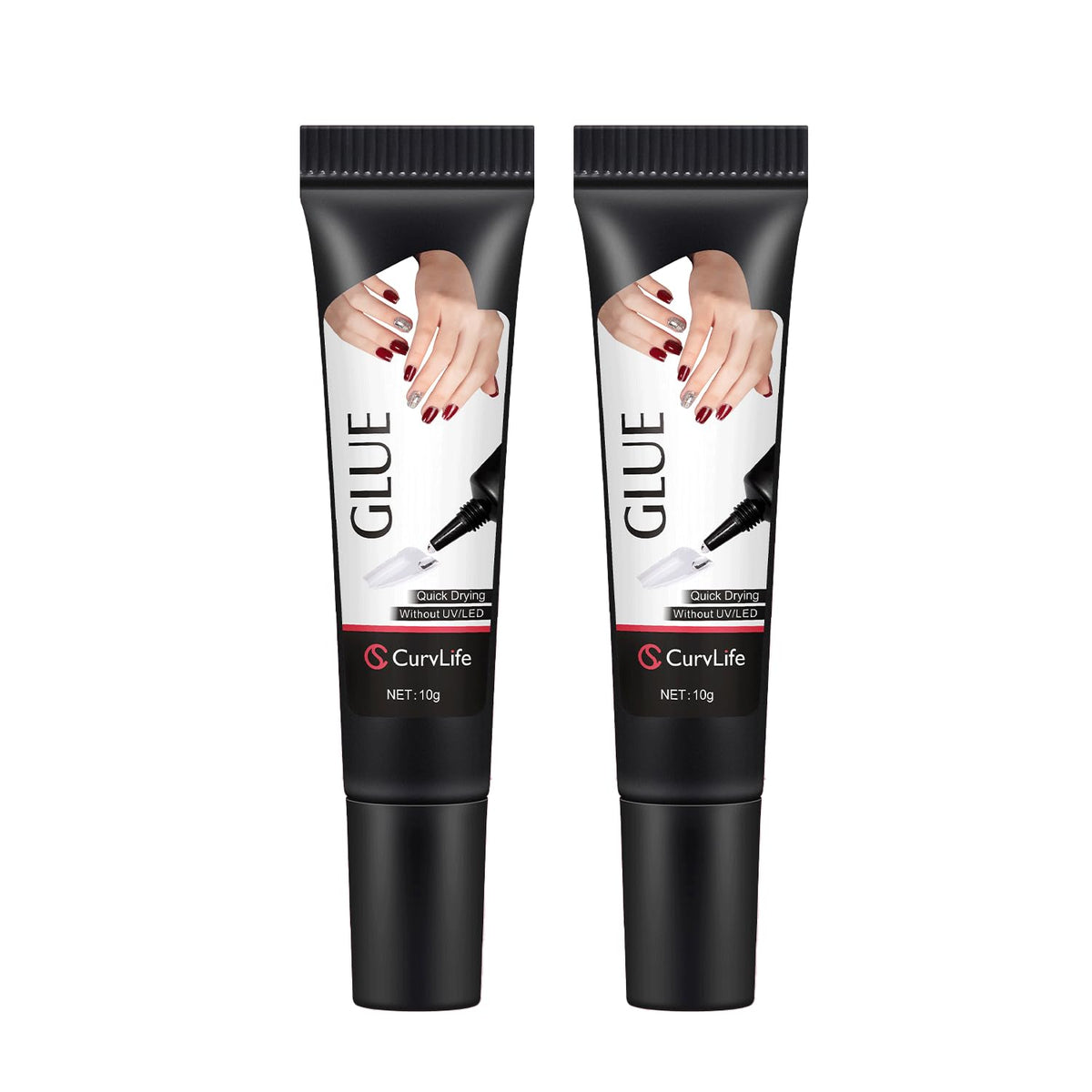 Curvlife pegamento semisólido 10 g, secado rápido para uñas postizas