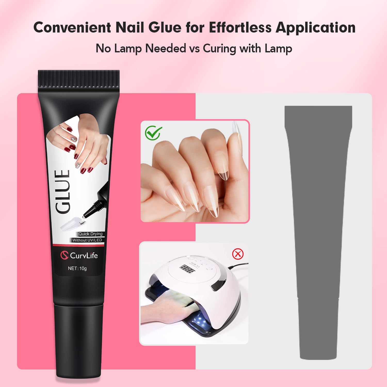 Curvlife remoción fácil sin dañar uñas naturales