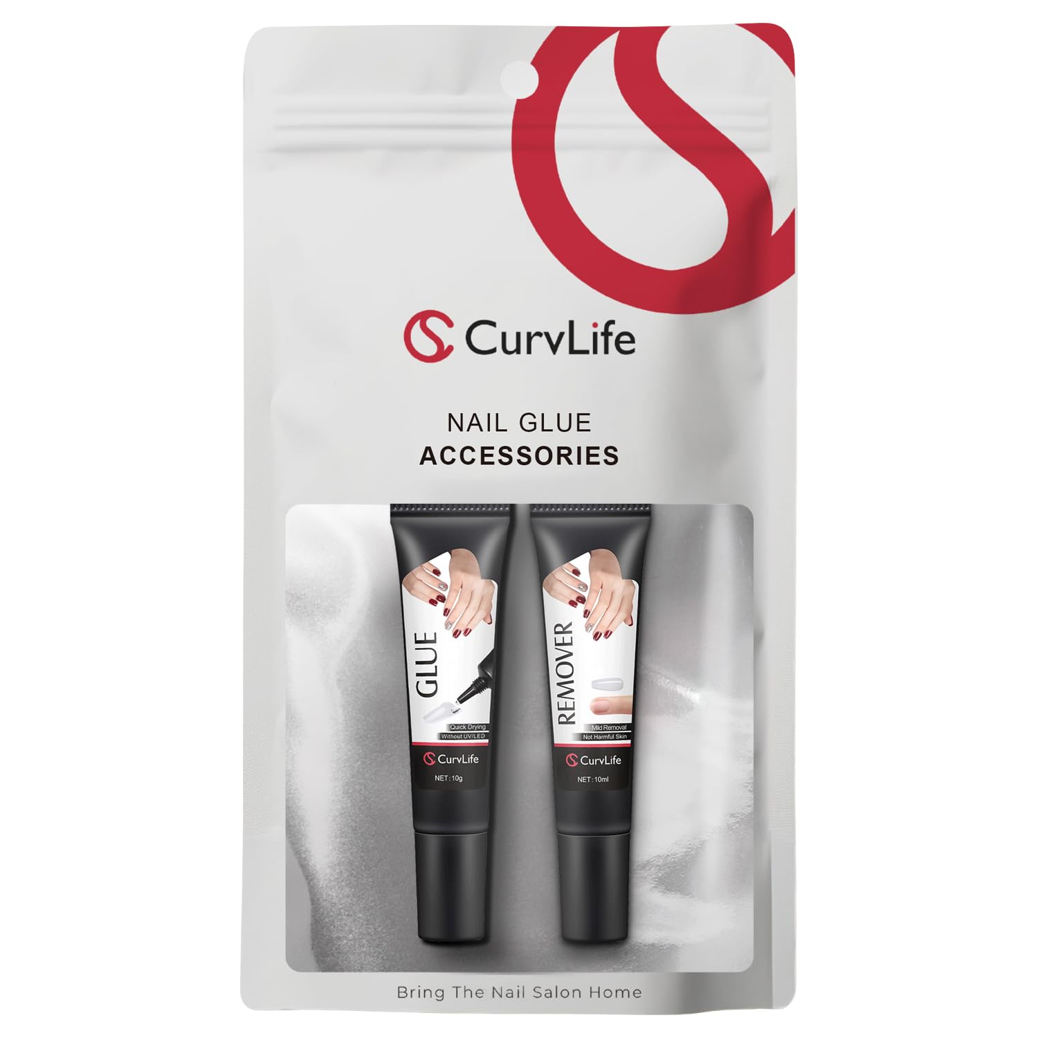 Curvlife pegamento uñas semisólido de 10 g ofrece adherencia rápida para uñas perfectas