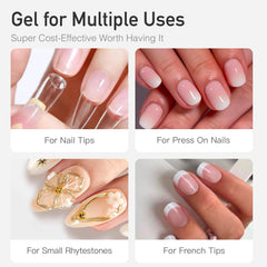CurvLife precision-tip bottle enabling clean, mess-free nail glue application