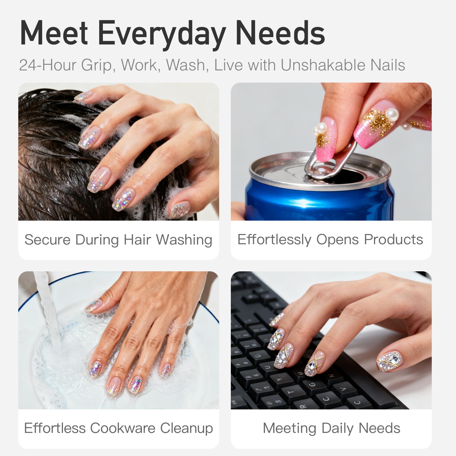 CurvLife press-on nails adhesive showcased for quick, secure tip bonding